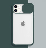 Stuff Certified® Étui de protection pour appareil photo iPhone 12 - Étui souple en TPU transparent pour objectif vert foncé