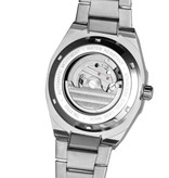 Forsining Mechaniczny luksusowy zegarek ze stali nierdzewnej dla mężczyzn — biznesowy zegarek na rękę srebrno-czarny