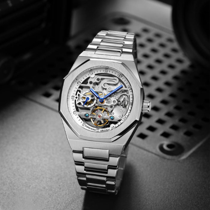 Mechanisch Roestvrij Staal Luxe Horloge voor Heren - Zakelijk Mode ...