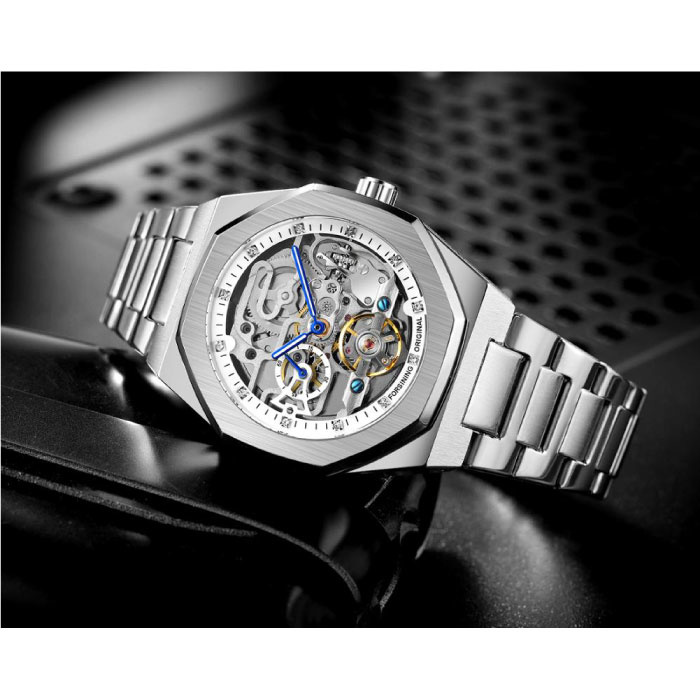 FORSINING Montre Bracelet Pour Hommes De luxe Horloge Squelette Mécanique