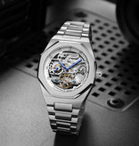 Forsining Mechanical Stainless Steel Luxury Watch for Men - Business Fashion Wristwatch Black