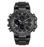 SMAEL Military Sports Watch with Digital Dials for Men - Multifunction Wrist Watch Shock Resistant 5 Bar Waterproof Gold