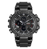 SMAEL Military Sports Watch with Digital Dials for Men - Multifunction Wrist Watch Shock Resistant 5 Bar Waterproof Black