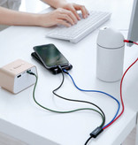 Baseus 4 in 1 Ladekabel - iPhone Lightning / USB-C / Micro-USB - 1,2 Meter Ladedatenkabel Schwarz