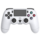 ALUNX Controlador de juegos para PlayStation 4 - Gamepad Bluetooth PS4 con vibración blanca