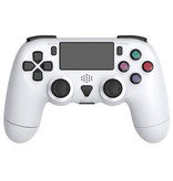 ALUNX Controller di gioco per PlayStation 4 - Gamepad Bluetooth PS4 con vibrazione bianca