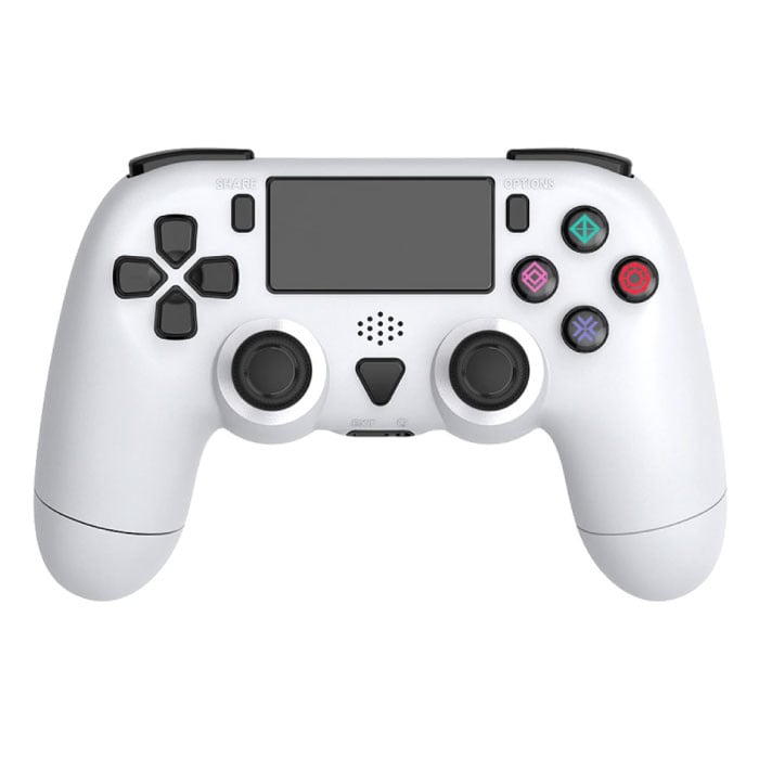 Controlador de juegos para PlayStation 4 - Gamepad Bluetooth PS4 con vibración blanca