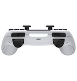 ALUNX Controlador de juegos para PlayStation 4 - Gamepad Bluetooth PS4 con vibración blanca