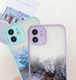 Stuff Certified® iPhone 12 Pro Max Bumper Case with Print - Case Cover Silicone TPU Anti-Shock Blue