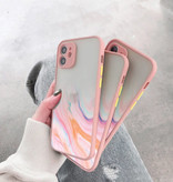 Stuff Certified® iPhone 12 Mini Bumper Case with Print - Case Cover Silicone TPU Anti-Shock Pink