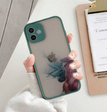 Stuff Certified® iPhone 7 Bumper Hoesje met Print - Case Cover Silicone TPU Anti-Shock Groen