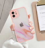 Stuff Certified® Coque Bumper iPhone 8 Plus avec Imprimé - Coque Silicone TPU Anti-Choc Rose