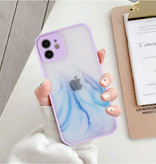 Stuff Certified® Coque Bumper iPhone SE (2020) avec Imprimé - Coque Silicone TPU Anti-Shock Violet