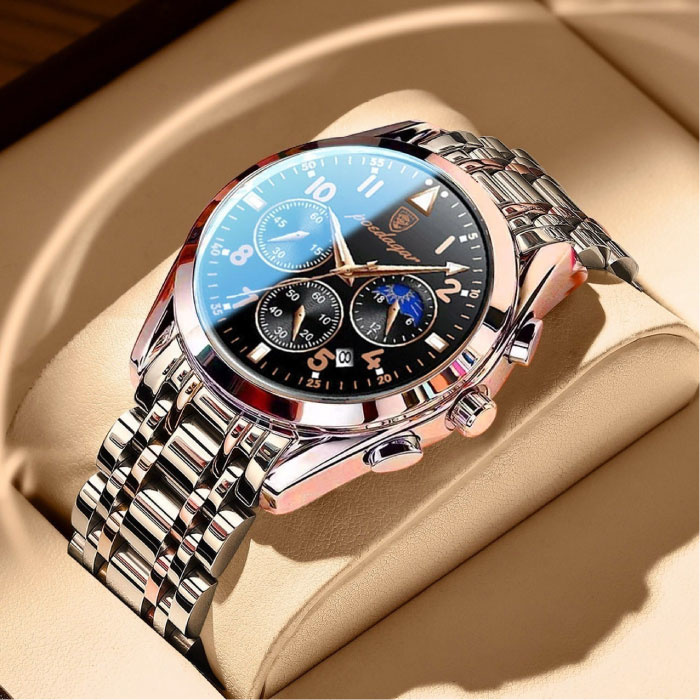 Roestvrij Staal Horloge voor Heren Lichtgevend Luxe Uurwerk Stuff Enough.be