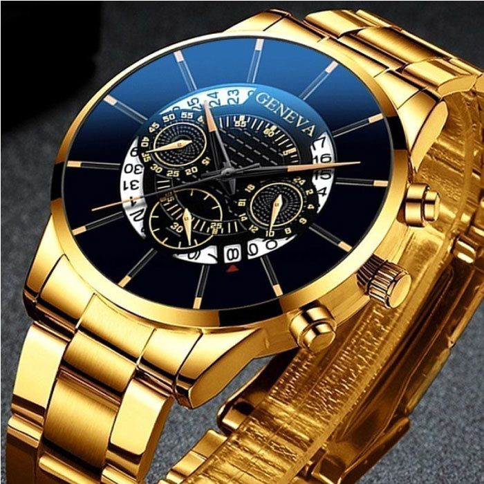 Reloj cl sico para hombre Reloj de lujo con correa de acero de