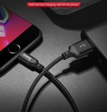 HOCO 8-Pin Lightning USB-Ladekabel Datenkabel 1M Geflochtenes Nylon-Ladegerät iPhone/iPad/iPod Rot