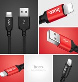 HOCO 8-pinowy kabel ładujący USB Lightning Kabel do transmisji danych 1M pleciona nylonowa ładowarka iPhone/iPad/iPod czerwony