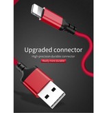 HOCO 8-pin Lightning USB Oplaadkabel Datakabel 1M Gevlochten Nylon Oplader iPhone/iPad/iPod Zwart
