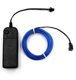 YJHSMT Neon-LED-Streifen 1 Meter – Flexibler Beleuchtungsschlauch mit AA-Batterieadapter, wasserdicht, blau