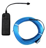 YJHSMT Neon LED Strip 1 Meter - Flexible Lighting Tube with AA Battery Adapter Waterproof Blue