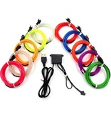 YJHSMT Neon LED Strip 10 Meter - flexibler Leuchtschlauch mit USB-Adapter wasserdicht grün