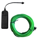 YJHSMT Neon LED Strip 3 Meter - Flexible Lighting Tube with AA Battery Adapter Waterproof Green