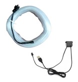 YJHSMT Neon LED Strip 5 Meter - Flexible Lighting Tube with USB Adapter Waterproof Ice Blue