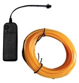 YJHSMT Striscia LED Neon 10 Metri - Tubo Illuminante Flessibile Con Adattatore Batteria AA Impermeabile Arancione