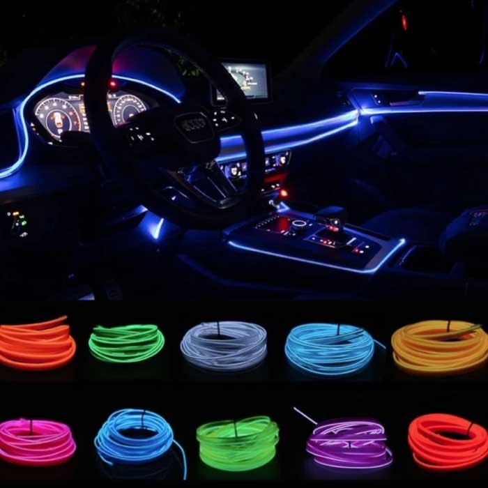 YJHSMT Neon LED Strip 3 Meter - Flexibele Verlichting Tube met  AA Batterij Adapter Waterdicht Rood