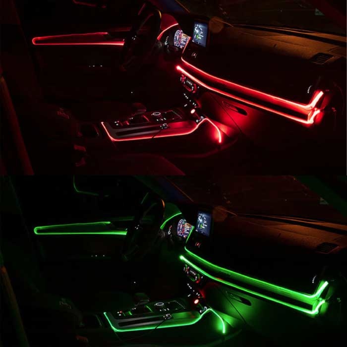 YJHSMT Neon LED Strip 5 Meter - Flexibele Verlichting Tube met  AA Batterij Adapter Waterdicht Rood
