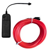 YJHSMT Bande LED Néon 10 Mètres - Tube Eclairage Flexible avec Adaptateur Pile AA Etanche Rouge