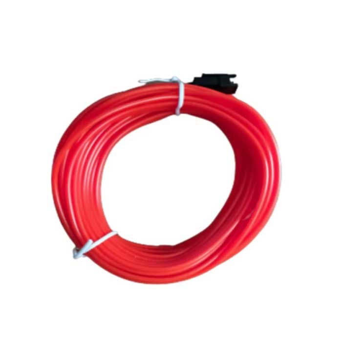 YJHSMT Neon LED Strip 5 Meter - Flexibele Verlichting Tube met  AA Batterij Adapter Waterdicht Rood