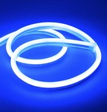 TSLEEN Neon-LED-Streifen 1 Meter - flexibler Beleuchtungsschlauch mit Steckeradapter 12 V wasserdicht blau