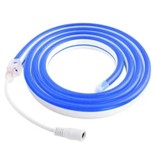 TSLEEN Bande LED Néon 1 Mètre - Tube Eclairage Flexible avec Adaptateur Prise 12V et Interrupteur Marche/Arrêt Etanche Bleu