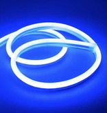 TSLEEN Neon LED-Streifen 1 Meter - Flexibler Beleuchtungsschlauch mit Steckeradapter 12 V und Ein-/Ausschalter Wasserdicht Blau
