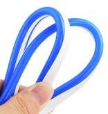 TSLEEN Bande LED Néon 5 Mètres - Tube Eclairage Flexible avec Adaptateur Prise 12V et Interrupteur Marche/Arrêt Etanche Bleu