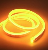 TSLEEN Bande LED Néon 5 Mètres - Tube Eclairage Flexible avec Adaptateur Prise 12V Etanche Jaune