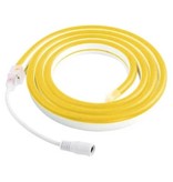 TSLEEN Neon LED Strip 4 Meter - Flexible Lighting Tube with Plug Adapter 12V and On/Off Switch Waterproof Yellow