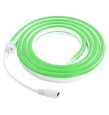 TSLEEN Neon LED Strip 5 Meter - Flexible Lighting Tube with Plug Adapter 12V Waterproof Green