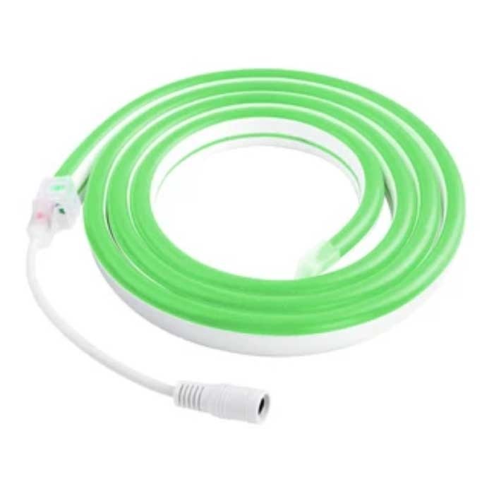 TSLEEN Neon LED Strip 1 Meter - Flexibele Verlichting Tube met Stekker Adapter 12V Waterdicht Groen