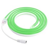 TSLEEN Neon LED Strip 2 Meter - Flexible Lighting Tube with Plug Adapter 12V and On/Off Switch Waterproof Green