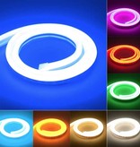 TSLEEN Neon LED Strip 1 Metr - Elastyczna Świetlówka Z Wtyczką 12V i Włącznikiem Wodoodporny Fioletowy