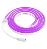 TSLEEN Neon LED Strip 5 Meter - Flexible Lighting Tube with Plug Adapter 12V Waterproof Purple