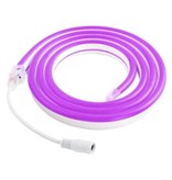 TSLEEN Neon LED Strip 1 Meter - Flexible Lighting Tube with Plug Adapter 12V Waterproof Purple