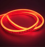 TSLEEN Tira de LED de Neón 5 Metros - Tubo de Iluminación Flexible con Adaptador de Enchufe 12V Impermeable Rojo