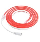 TSLEEN Neon LED Strip 5 Meter - Flexible Lighting Tube with Plug Adapter 12V and On/Off Switch Waterproof Red