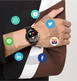 Lokmat Comet Smartwatch - Moniteur de Sommeil Fitness Sport Activité Tracker Montre Smartphone iOS Android IP68 - Étanche iPhone Samsung Huawei Argent