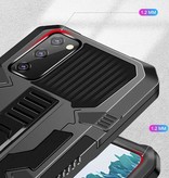 Stuff Certified® Xiaomi Poco X3 - Armour Case with Kickstand and Pop Grip - Housse de Protection Noir