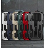 Stuff Certified® Xiaomi Poco F3 - Armor Case z podpórką i Pop Grip - Pokrowiec ochronny niebieski