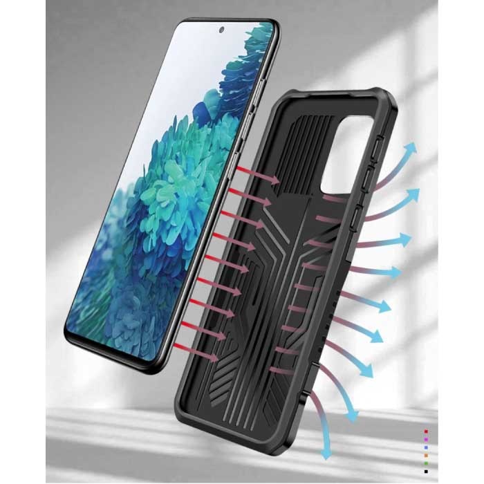 Xiaomi Poco F3 - Armor Case con Kickstand y Pop Grip - Protección